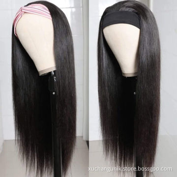 High Quality Cheap Luffy 150 180 Density Waterwave Full Machine Cuticle Aligned Human Hair Half Headband Wigs For Black Women